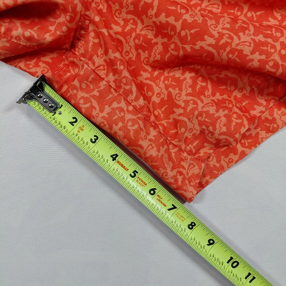Southern Tide Skipjack Water Shorts Mens Medium Orange Fish Print Swim Trunks